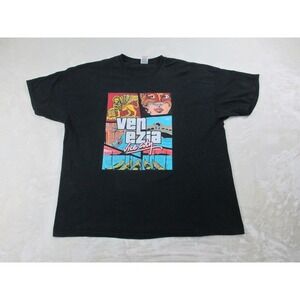 VINTAGE Screen Stars Shirt Mens 2XL XXL Black Venzia Vice City Video Game Italy*